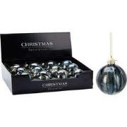 Kerstbal 80mm blauw