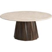 Salontafel Rond 75cm - Marmer/Mangohout - Faiza