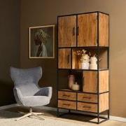 Starfurn - Vakkenkast Denver - Bruin - 45x90x200 cm