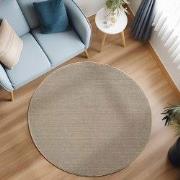 Rond Laagpolig vloerkleed - Gevlochten - Handgeweven Look - Beige - 20...