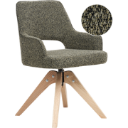 MORAVIA - Eetkamerstoel - Lichtbeige - Bouclé