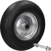 Kruiwagenwiel massief rubber 390 mm zwart