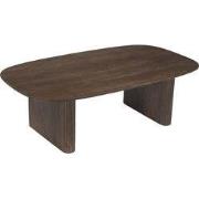 Salontafel Deens Ovaal - Donkerbruin Hout - 120x70x38cm - Juro