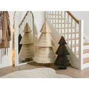 VEFSNA - Set van 2 kerstfiguren - Beige/Groen - Papier