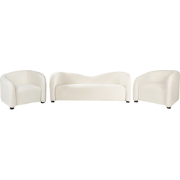 VELTADA - Bankenset - Gebroken wit - Fluweel