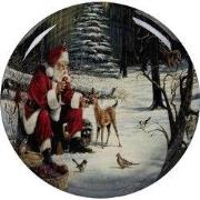 Clayre & Eef Decoratie schaal Ø 28x3 cm Wit Metaal