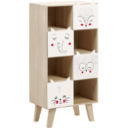 RUPERT - Boekenkast - Lichthout/Wit - MDF