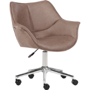 NEWDALE - Bureaustoel - Lichtbruin - Kunstleer