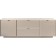 TV-meubel met 2 deuren, 2 opklapbare kleppen, decor zand L185 cm - VIK...