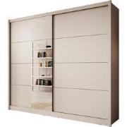 Meubella - Kledingkast Azul - Beige - 251 cm - Met spiegel