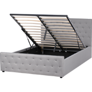 AMIENS  - Bed met opbergruimte - Lichtgrijs - 140 x 200 cm - Polyester