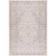 Vintage Vista – Luxe Vloerkleed - Klassiek - Creme Zilver - Laagpolig-...