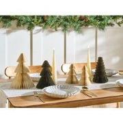 VORMA - Set van 5 kerstdecoraties - Beige/Groen - Papier