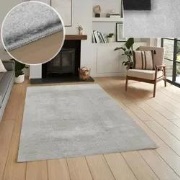 Wasbaar vloerkleed - Malaga Zilver - 240 X 340 CM