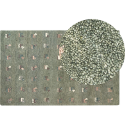 KIZARLI - Modern vloerkleed - Groen - 140 x 200 cm - Wol