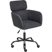 ALENA - Bureaustoel - Zwart - Bouclé