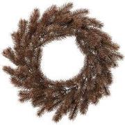 Copper krans d40h9 cm bruin/goud