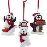 Resin pinguin 3A 9 cm ornament