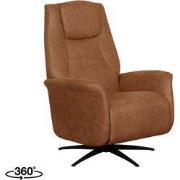LABEL51 Elektische Fauteuil Stockholm - Cognac - Micro Suede - One Siz...