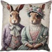 Clayre & Eef Kussenhoes 45x45 cm Beige Polyester