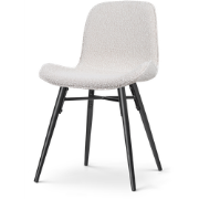 Nova-Fé eetkamerstoel bouclé beige - zwart onderstel