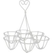 Clayre & Eef Eierhouder Ø 19x19 cm Wit Metaal