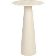 Bijzettafel Rond - Beige Keramiek - 40x40x70cm - Karula