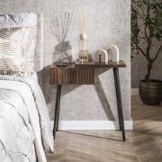 Hoyz Collection - Nachtkastje Carve 1 Lade Rechts - Massief Acacia Bru...