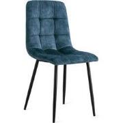 Eetkamerstoel Yerevan Velvet Petrol - Benzine - 54 cm x 88 cm x 46 cm ...