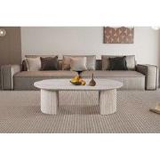 Salontafel 'Lagos' 120 cm Ovaal Decor Travertin Beige