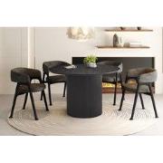 Tafel 'Lagos' 120 cm Rond Decor Donkerbruin