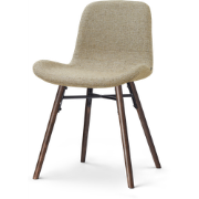 Nena-Fé eetkamerstoel taupe melange - walnoot houten onderstel