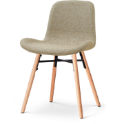 Nena-Fé eetkamerstoel taupe melange - houten onderstel
