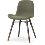 Nena-Fé eetkamerstoel forestgroen - walnoot houten onderstel