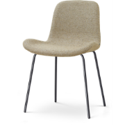 Nora-Fé eetkamerstoel taupe melange - zwart onderstel