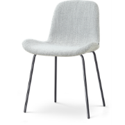 Nora-Fé eetkamerstoel grijs melange - zwart onderstel