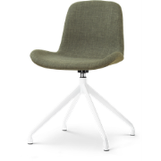 Nola-Fé draaibare eetkamerstoel forestgroen - wit onderstel