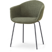 Noa-Otis eetkamerstoel forestgroen - zwart onderstel