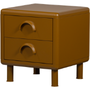 WOOOD Rune Ladekast met 2 lades - Metaal - Zand - 45x42x42