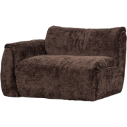 WOOOD Baggy 1-Zits Met Arm Links - Chenille - Donkerbruin - 81x114x101