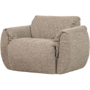 WOOOD Baggy Draaifauteuil - Geweven Stof - Bruin Melange - 81x104x84
