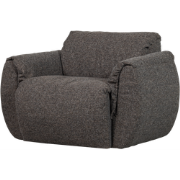 WOOOD Baggy Draaifauteuil - Geweven Stof - Warmgrijs Melange-81x104x84