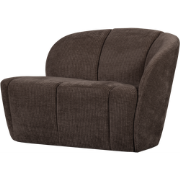 WOOOD Mojo 2-Zits Bankje Rechts - Geweven Ribstof - Bruin