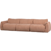 WOOOD Baggy 3-Zits Bank - Geweven Chenille - Oud Roze - 81x309x101