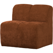 WOOOD Mojo Eetbankje 84cm Met Rugleuning - Ribstof - Roestbruin