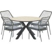 Garden Impressions Ross tuinset 5-delig mosgroen - Tulli tuintafel Ø12...