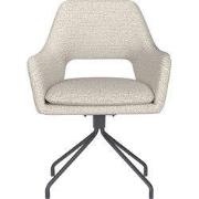 Eetkamerstoel Off White - Metaal Draaibaar - Mos