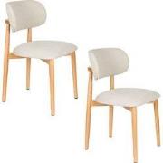 Housecraft Living Elle Eetkamerstoelen Beige - Set van 2