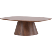 Trude deens ovale houten salontafel bruin - 120 x 39 cm