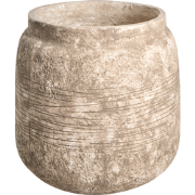 ARGOSTOLI - Bloempot - Beige - 44 x 44 x 43 cm - Klei-vezelmengsel
